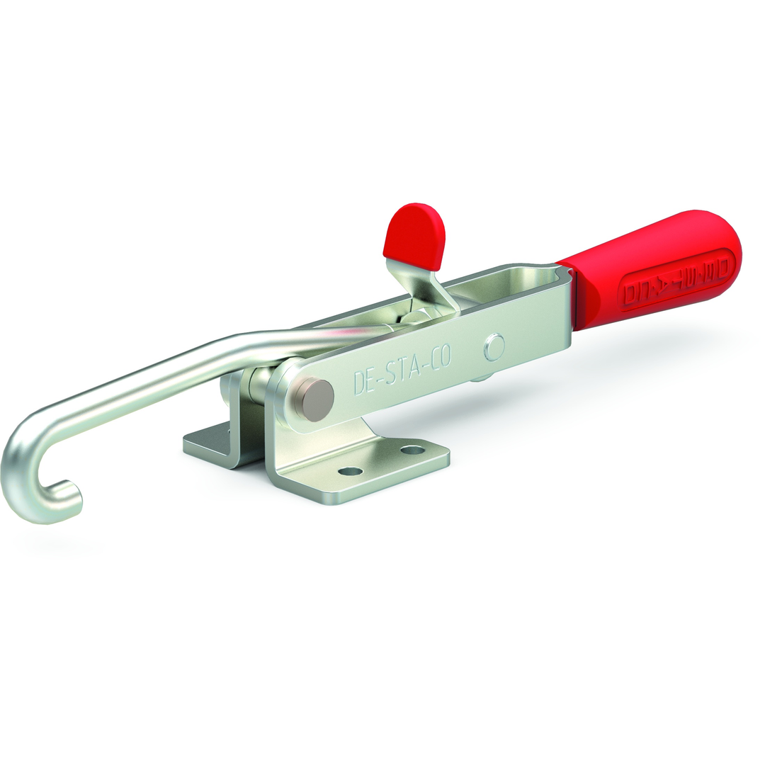 351-SS-M-25 - Verschlussspanner, horizontal, klein, Edelstahl, Haken verlängert