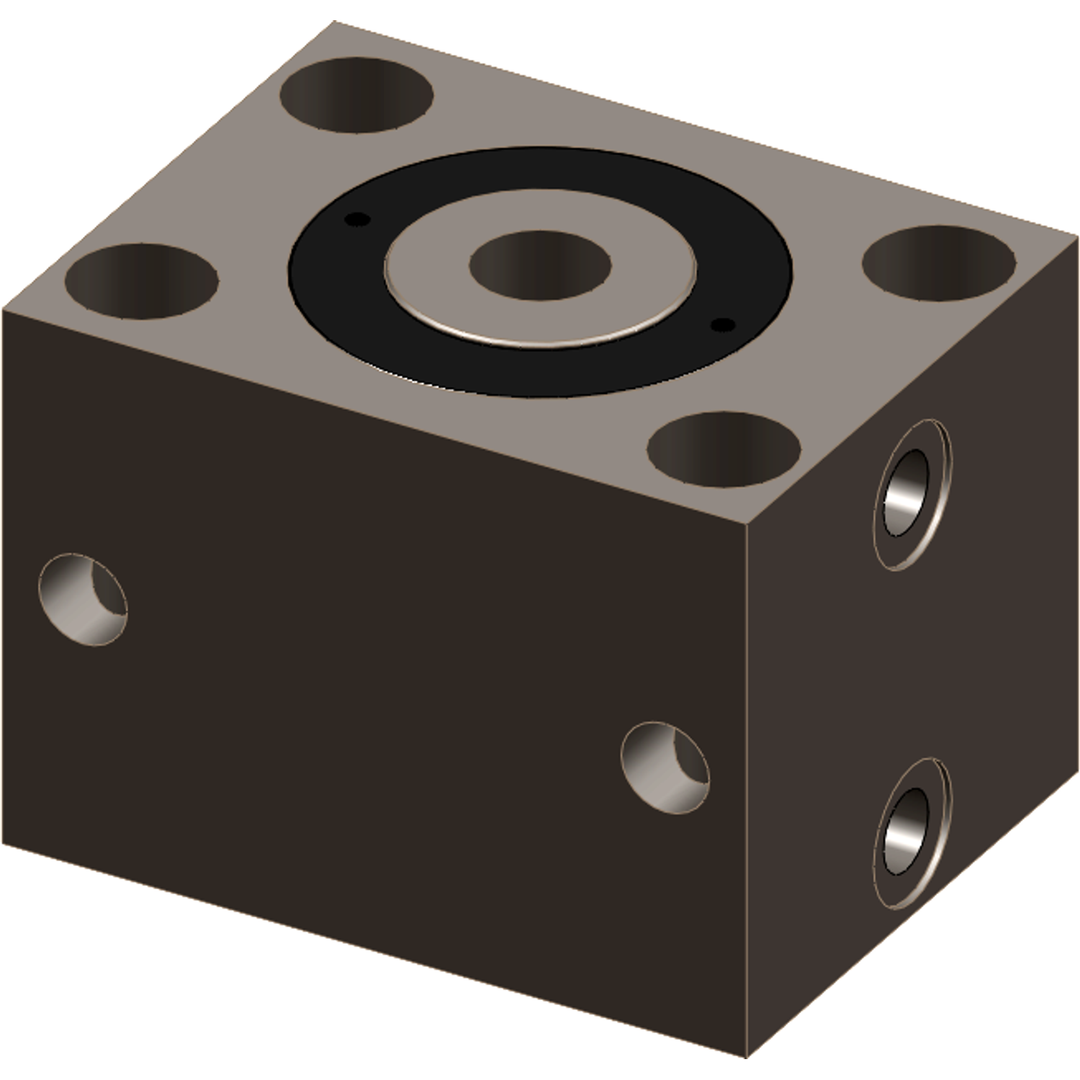 732D68242-2 - Hydraulik-Hohlkolbenzylinder, Blockversion, doppeltwirkend