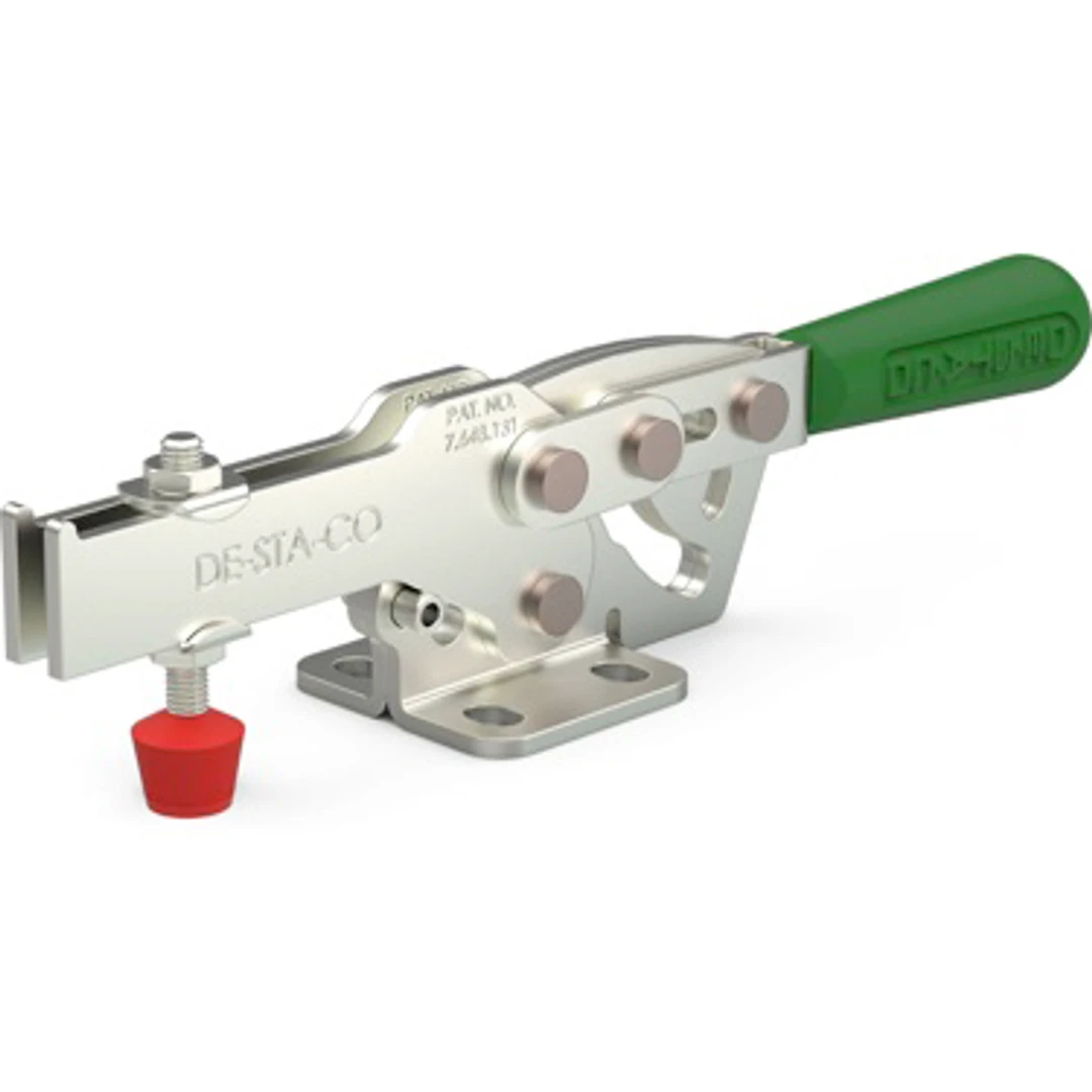 2017-U-G - Horizontal Hold-Down Toggle Locking Clamp, Green Handle
