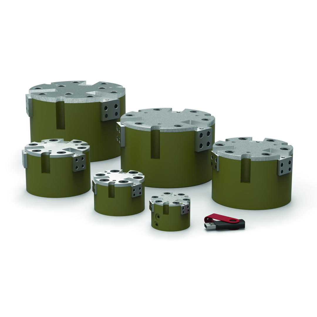 RPC-344M-SP - 3-Backen-Greifer/Dreipunktgreifer, pneumatisch, selbstzentrierend, hohe Greifkraft, Serie RPC | DESTACO