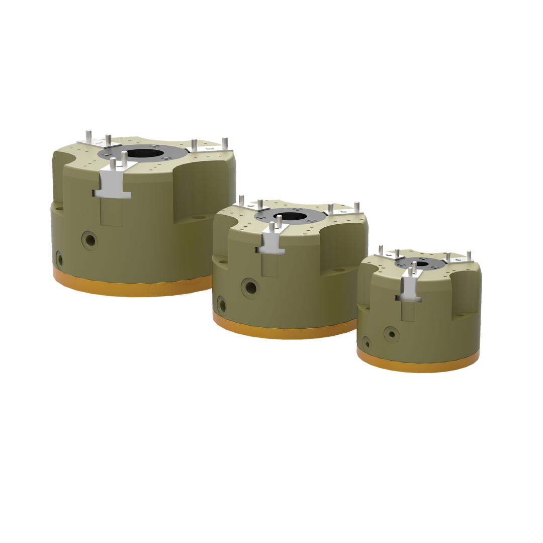 PPC-25-C-V -3-Backen-Greifer/Dreipunktgreifer, pneumatisch, robust, hohe Wiederholgenauigkeit, mit Durchgangsloch  | DESTACO