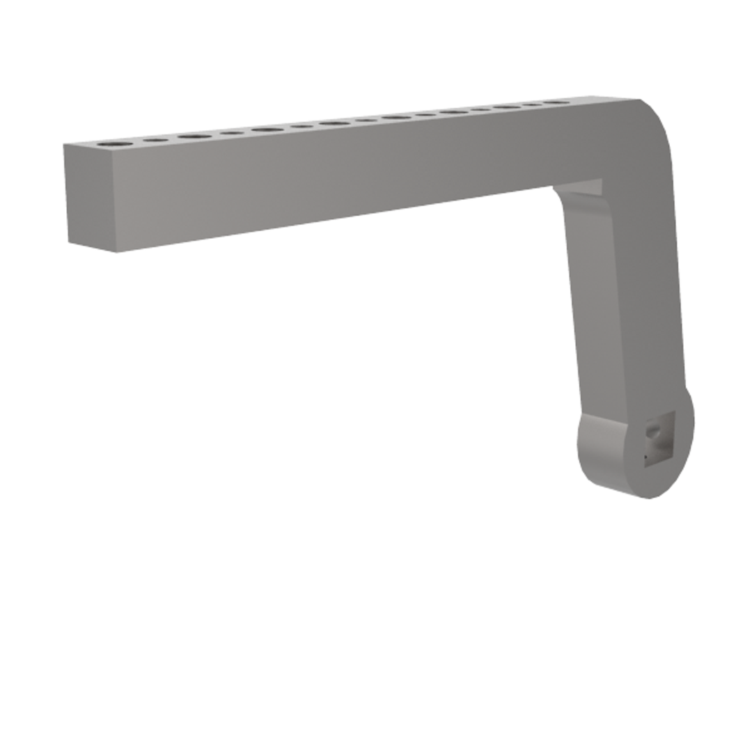 B8JG-1048-1 - Spannarm, seitlich, NAAMS, Länge 285 mm, Durchgangsbohrung 11 mm, mit Befestigungselementen