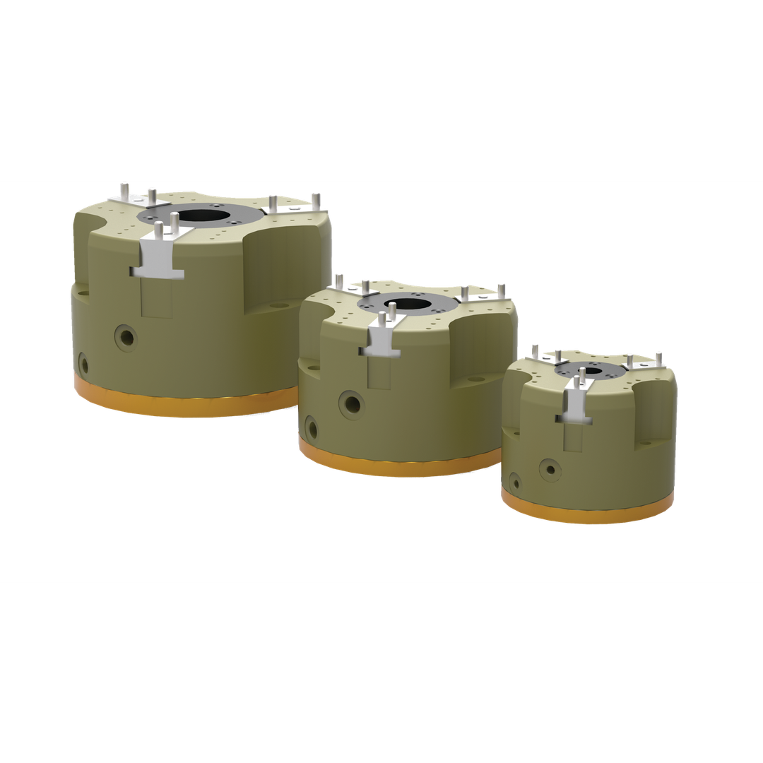 PPC-25-RE-V -3-Backen-Greifer/Dreipunktgreifer, pneumatisch, robust, hohe Wiederholgenauigkeit, mit Durchgangsloch