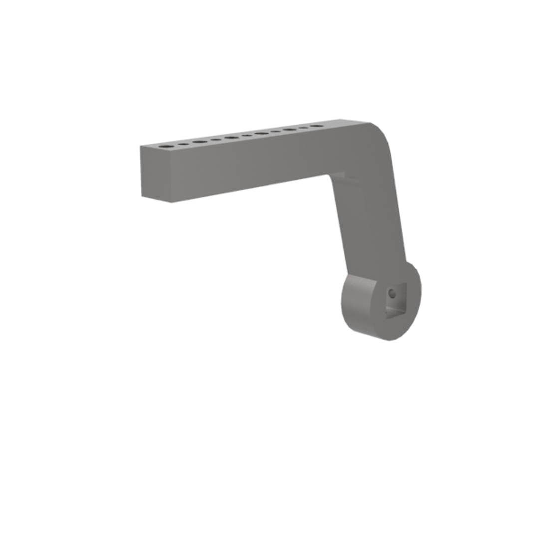 B8JG-1173-1 - Spannarm, seitlich, NAAMS, Länge 245 mm, 11 mm Durchgangsbohrung, mit Befestigungselementen