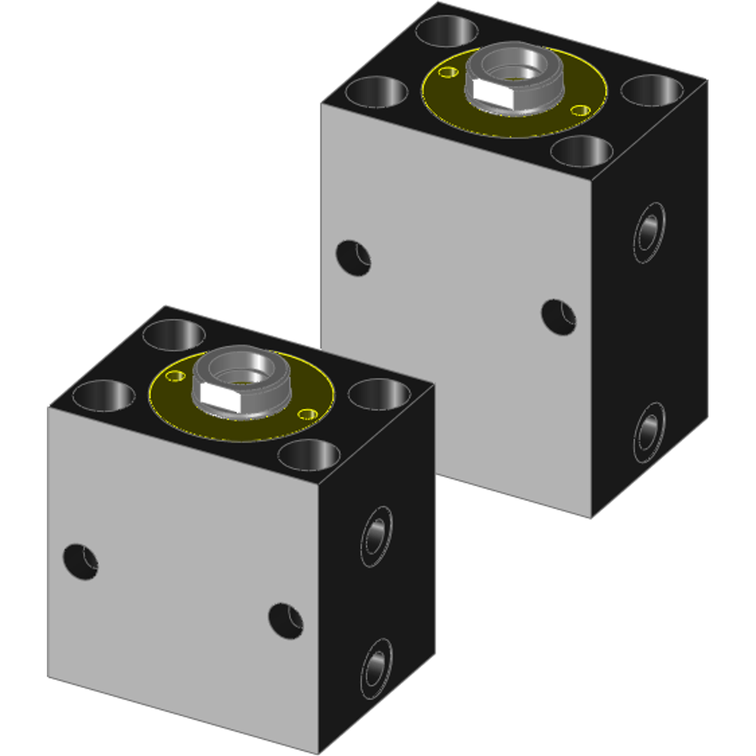 722D32252-2 - Hydraulik-Blockzylinder, doppeltwirkend