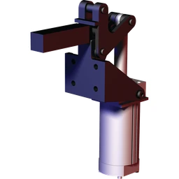 868 - Kraftspanner, pneumatisch, Kniehebel, Montage vertical, Haltekraft 17800N