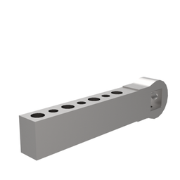 B8JG-1208-1 - Spannarm, seitlich, NAAMS, Länge 150 mm, 11 mm Durchgangsbohrung, mit Befestigungselementen