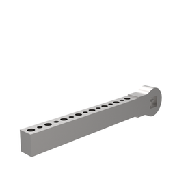 B8JG-1012-1 - Spannarm, seitlich, NAAMS, Länge 285 mm, Durchgangsbohrung 11 mm, mit Befestigungselementen
