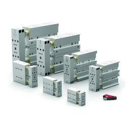 DLT-25-B-C-2 - Lineareinheit mit Führungsstangen, Mini, DirectConnect, Zylinder integriert, wiederholgenau, Doppel-Rollenlager