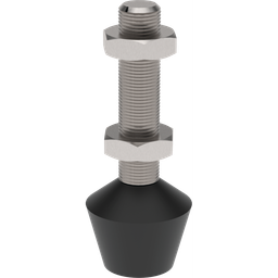 Gebundene Neoprenspindel mit flacher Spitze 5/16-18 - Edelstahl | 225208-SS