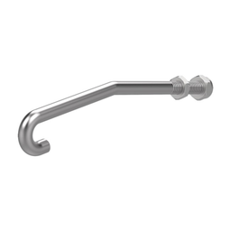 Spezialhaken 12 mm Durchmesser (304 S/S), Stange 11 Zoll lang, ein Ende mit Gewinde M12-1,75mm Steigung | 381915-M-215