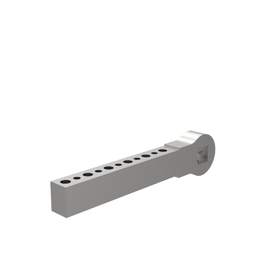 B8JG-1010-1 - Spannarm, seitlich, NAAMS, Länge 225 mm, Durchgangsbohrung 11 mm, mit Befestigungselementen