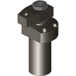 727D63123-5 - Hydraulik-Schwenkspanner, doppeltwirkend, linksschwenkend, Fußflanschversion