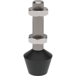 Neoprenspindel mit flacher Spitze - 1/4 20 Zoll - Edelstahl | 215208-SS