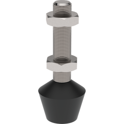 Flat-Tip Bonded Neoprene Spindle - 1/4 20 Inch - Stainless Steel | 215208-SS
