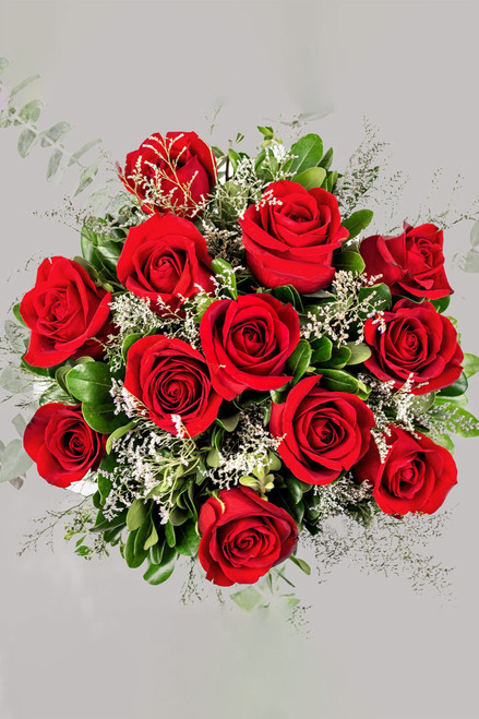 Ti Amo Flores - Rosa Roja en Jarrón de Cerámica