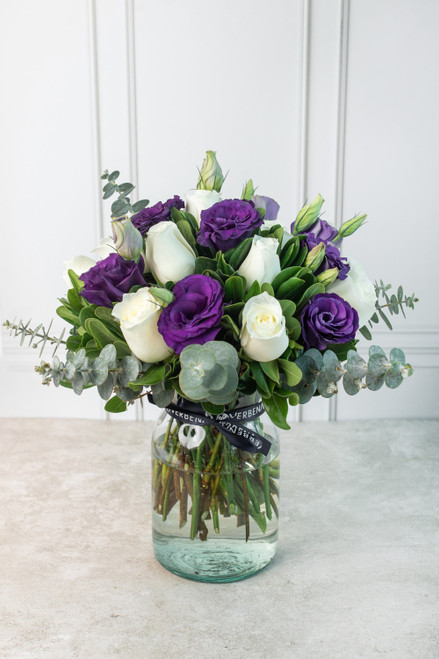 Claro de Luna / Rosa Blanca y Lisianthus Morado OAX CENTRO