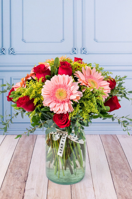 Baila Conmigo / Gerbera Rosa y Rosa Roja (OBREGÓN)