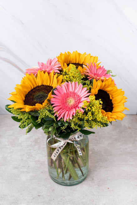 Por Siempre / Girasoles y Gerbera Rosa MZN