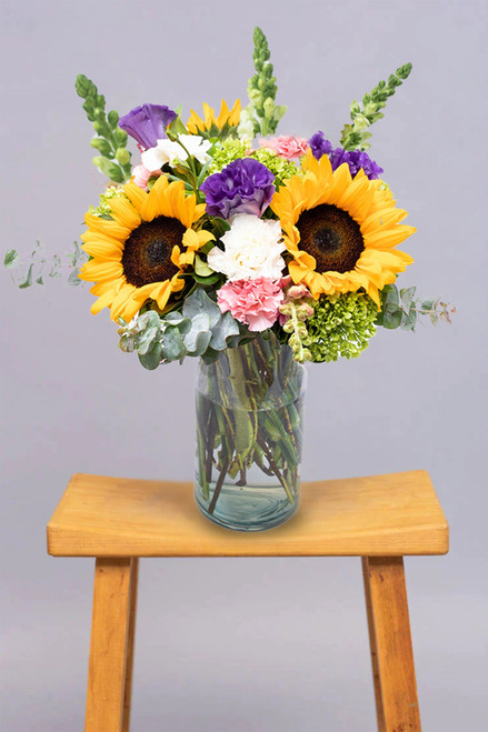 Emocionante / Girasol, Clavel Rosa y Blanco, Hortensia SALTILLO
