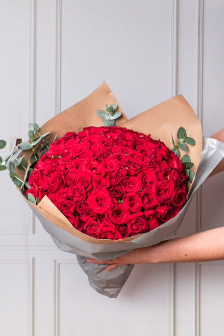 Ramo Buchón / 100 Rosas Rojas SLP