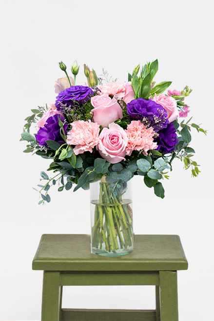 Nobleza / Rosa Clarita, Clavel Rosa y Lisianthus PDC