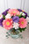 Coral / Gerbera Rosa, Lisianthus Morado y Clavel Rosa TGZ