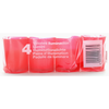 LUMINO VOTIVO SER 10B ROSSO 4 PZ. LUMINI (durata 23 ore)