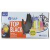 TULIP TOP BLACK GUANTI IN NITRILE SENZA POLVERE MONOUSO 100 PZ MISURA 8-8,5