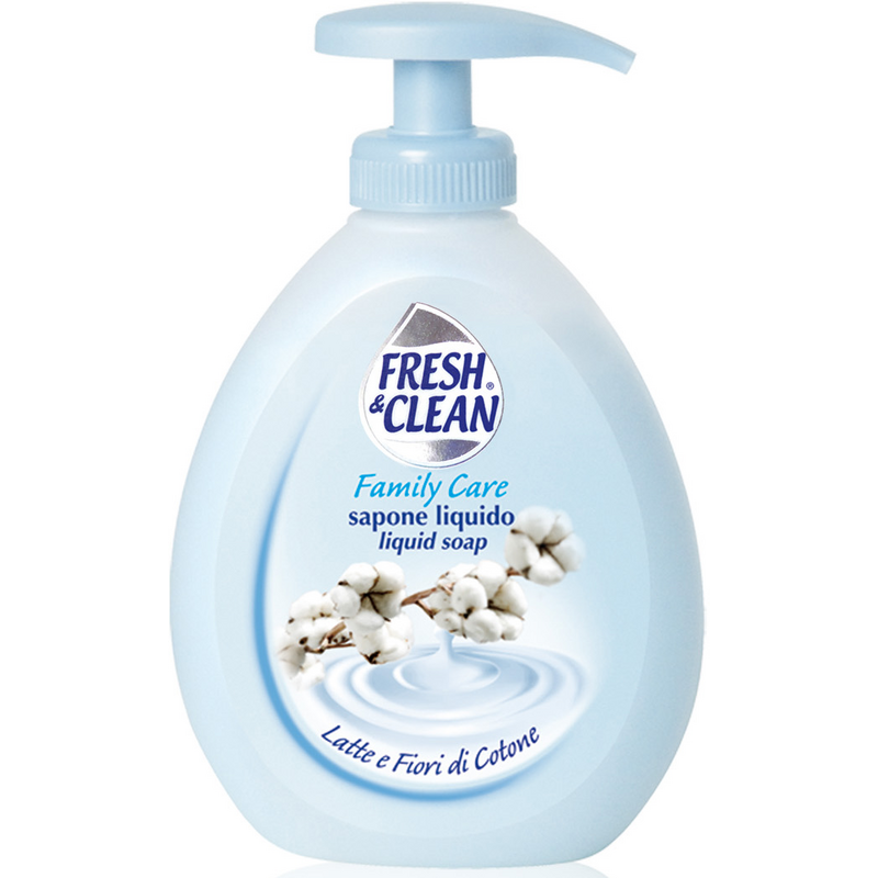 FRESH & CLEAN SAPONE LIQUIDO LATTE e FIORI DI COTONE CON EROGATORE 300 ML -  PiMe