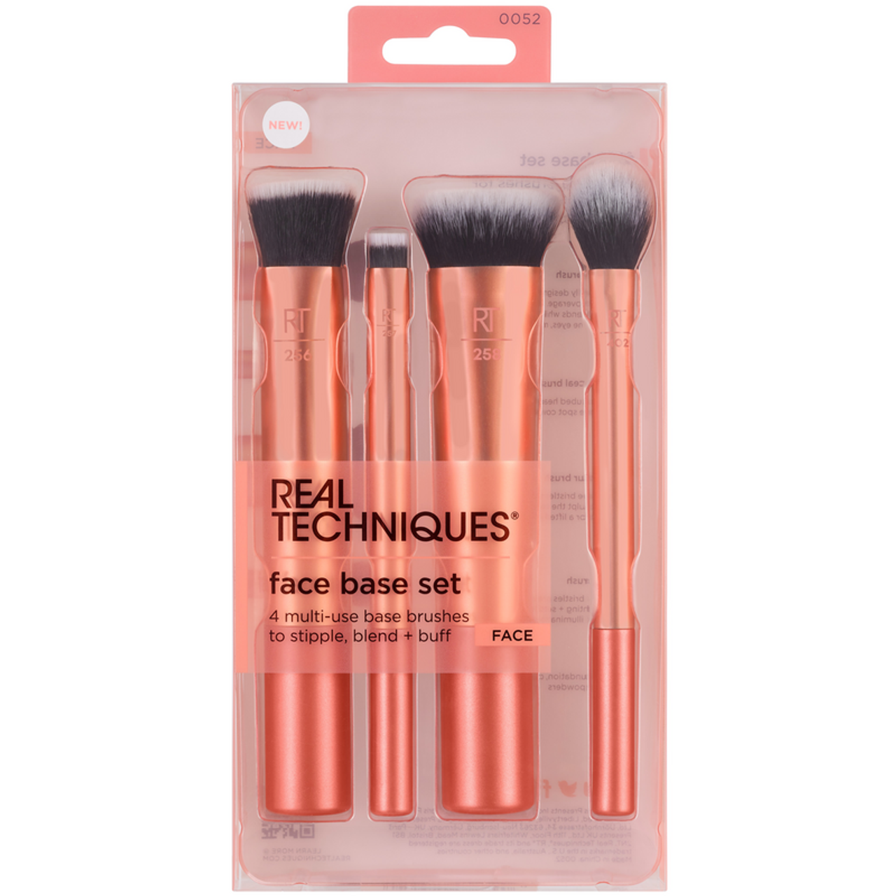 REAL TECHNIQUES FACE BASE SET 4 MULTI USE BRUSH 4 PENNELLI MAKE UP