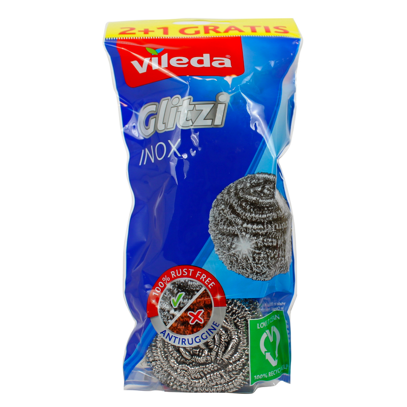 Rondella Spirale In Acciaio Inox Vileda - Per Pulizia Profonda Pentole E Superfici - Foto 4