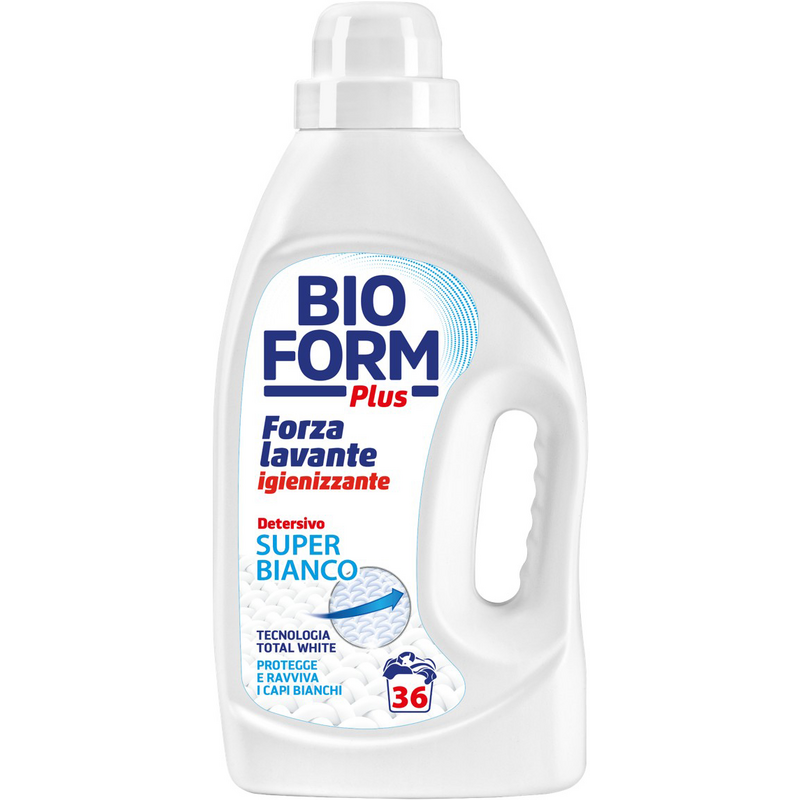 BIOFORM PLUS DETERSIVO LIQUIDO BUCATO LAVATRICE IGIENIZZANTE SUPER BIANCO  36 LAVAGGI - PiMe