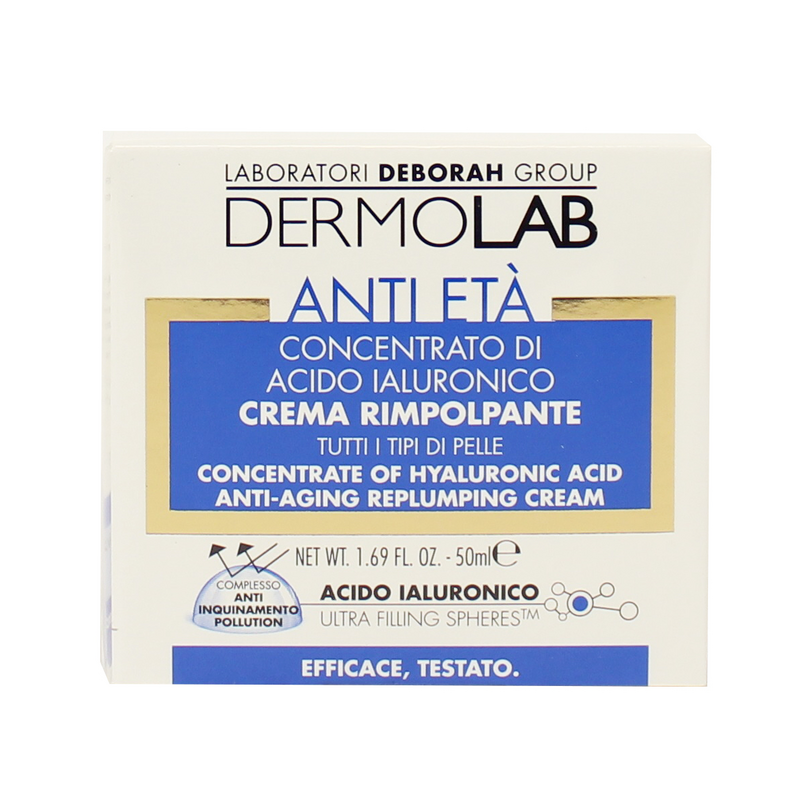 DERMOLAB VISO ANTI ETA' CREMA RIMPOLPANTE ACIDO IALURONICO TUTTI I