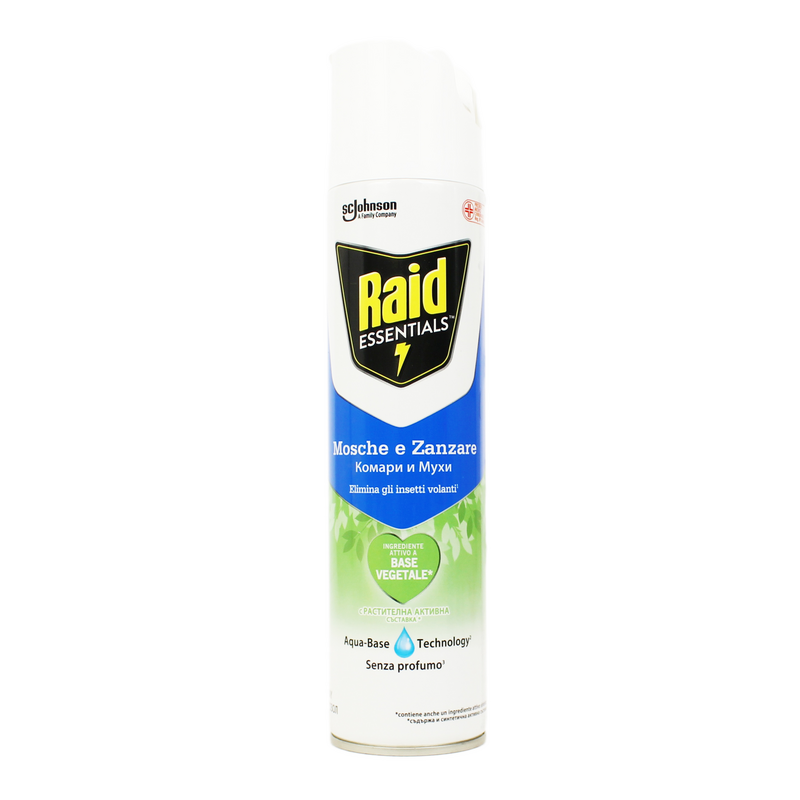 insetticida per mosche e zanzare liquido RAID INSETTICIDA ESSENTIALS MOSCHE & ZANZARE SPRAY 400 ML