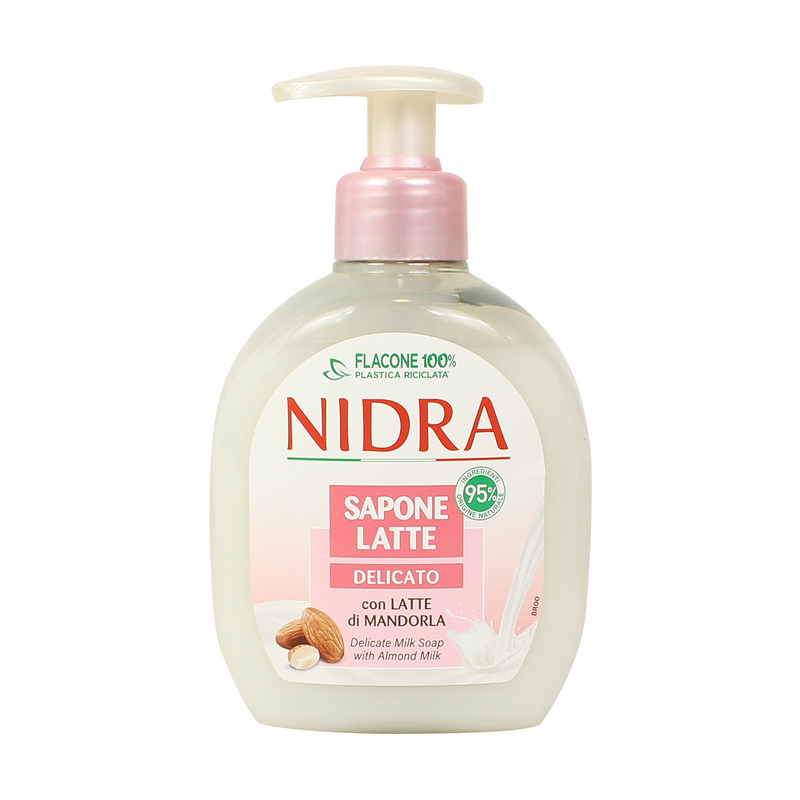 NIDRA SAPONE LATTE LIQUIDO MANI DELICATO CON LATTE DI MANDORLA DISPENSER  300 ML - PiMe