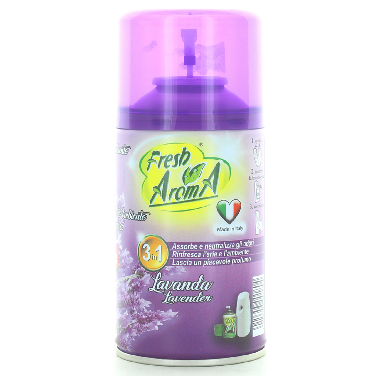 Ricarica Per Diffusore Per Ambiente Automatico Spray Rome Fresh Aroma 250  ml - Piazza Mercato Casa