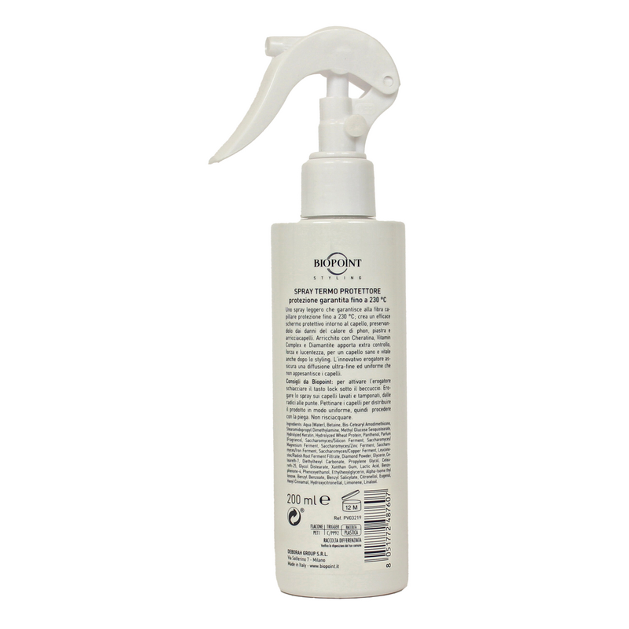 Termo protettore spray per capelli inebrya termico anti umidità piastra  phon