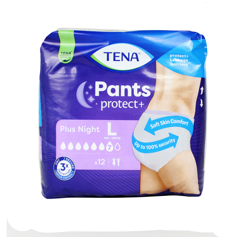 TENA PANTS PLUS NIGHT L 12 PZ UNISEX DISPOSITIVO MEDICO CE CL1 PiùMe