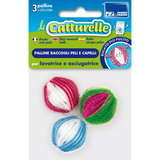 PARODI CATTURELLE 3 PALLINE COLORATE RACCOGLI PELI E CAPELLI PER LAVATRICE E ASCIUGATRICE