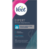 VEET 12 STRISCE DEPILATORIE CORPO PELLI SENSIBILI CON OLIO DI MANDORLA