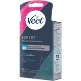 VEET 12 STRISCE DEPILATORIE VISO PELLI SENSIBILI CON OLIO DI MANDORLA