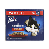 FELIX LE GHIOTTONERIE IN GELATINA 24 BUSTE DA 85 GRAMMI > 6 POLLO - 6 MANZO - 6 CONIGLIO - 6 AGNELLO