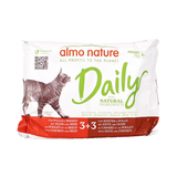 ALMO NATURE DAILY GATTO 6 BUSTE DA 70 GRAMMI > 3 CON POLLO e MANZO - 3 CON ANATRA e POLLO