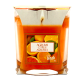 PETALI CANDELA PROFUMA AMBIENTE AGRUMI IN BICCHIERE DI VETRO 170 GRAMMI ARDENZA 45 ORE Diam.6,5sm e H 8cm