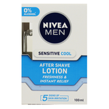 NIVEA FOR MEN AFTER SHAVE LOZIONE SENSITIVE 100 ML.  DOPOBARBA