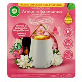 AIRWICK DIFFUSORE COMPLETO A BATTERIA ARMONIA ISTANTANEA RICARICA PEONIA BIANCA e GELSOMINO RIEQUILIBRANTI