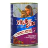 MIGLIOR GATTO BOCCONCINI SELVAGGINA LATTINA 405 GRAMMI