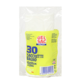 GEL SAC 30 SACCHETTI BAGNO BIANCHI PROFUMATI ANTIGOCCIA 42x55 CM 15 LITRI ROTOLO
