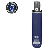 PERLETTI OMBRELLO UOMO MINI AUTOMATICO TINTA BLU CON BORDINO